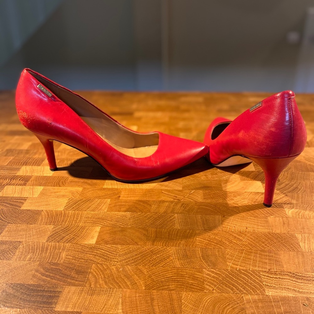 Red Calvin Klein Heels